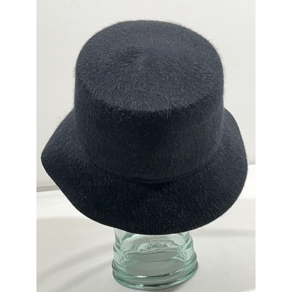 Wyeth Tenley Womens‎ Bucket Hat Black Wool Mohair One Size New